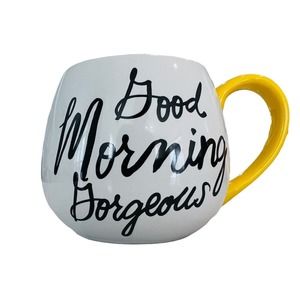 Clay Art Good Morning Gorgeous Yellow Interior Coffee Cup 10 oz
